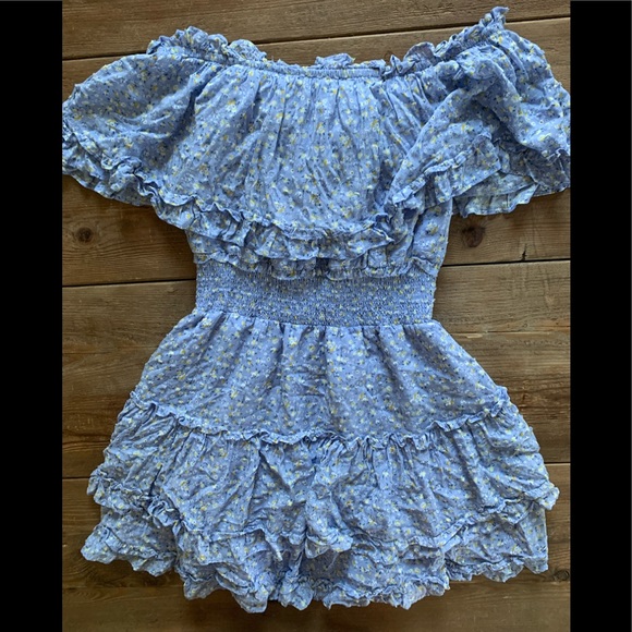 Purple floral tiered dress - Picture 5 of 6